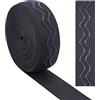GORGECRAFT 5 Yards 25mm Largo Nastro Elastico Antiscivolo Onda Silicone Elastico Pinza Banda Elastica Gomme Elastiche Cintura per Abbigliamento Fai-da-Te Cucito Pantaloncini Sportivi Accessori, Nero