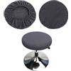 HuaLiSiJi Copri Sgabello Rotondo Fodera Sgabello, Fodera Sgabello Rotondo Lavabile Facile da Pulire Morbido e Resistente, per Sgabello da Bar Sedia da 30-40 cm (1 Pezzi Grigio)