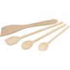 Fackelmann 31125 - Set di 4 utensili da cucina in legno, set di spatole e cucchiai da cucina, in legno, certificato FSC, 20 cm, 25 cm, 30 cm