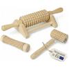 Lantelme, set di rulli massaggianti in legno, 3 pezzi Massaggiatore a rullo per mani, piedi e corpo, 4802.