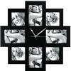 Zep Photo Time Taranto Multiple Aperture Photo Frame and Clock, black, plastica