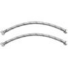 AERZETIX - Set di 2 - Tubo flessibile di collegamento - 300mm - 3/8 femmina - 3/8 femmina - rubinetto miscelatore sanitario idraulica cucina bagno - C51045