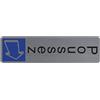 Exacompta - Ref. 67157E - 1 cartello verticale adesivo per porta Push - Cartello murale stampato - Su tutte le superfici - Look alluminio spazzolato - Dimensioni : 4,4 x 16,5 cm