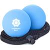 Harmony Ball Palla da massaggio di gomma naturale, set di 2, rete inclusa - 2 x palle da massaggio, 7,2 cm ciascuna, piacevolmente elastiche, perfette per massaggi miofasciali e automassaggi