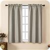 GIRASOLE HOME® Coppia Tende Semi Oscuranti Effetto Lino Trama Spigata Tenda Pesante per Interni 2 Pannelli con Tasca (Tortora, 70x133cm)