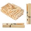 VITA PERFETTA 24 mollette in legno, robuste ed ecologiche, con molla in metallo, ideali per appendere vestiti, artigianato e decorazioni (9 cm)