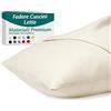 Flowen Federe Cuscini Letto Matrimoniale e Singolo 40x80 Set da 2 Copricuscini in Microfibra Fodere Lavabili e Resistenti 40 x 80 cm Tessuto 100% Poliestere Traspirante Anallergico Antiacaro
