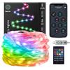 DaKango 33ft 100 LED Luci a corda che cambiano colore Sincronizzazione musicale Telecomando e controllo APP USB DIY Lucine intelligenti per feste,matrimoni,camere da letto,Natale