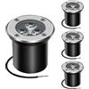AHOTSUK Faretto da Pavimento Faretto Da Incasso a Terra 3w 12v 24v LED Luci da Incasso Faretto Bianco freddo