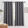 KGORGE Tende per Interni Corte 2 Pezzi L 140 x A 175 CM per Finestre Piccole Tenda Oscurante con Anelli per Cucina Curtains Cameretta Bambini Moderne, Grigio