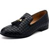 MEIJIANA Mocassini Classici da Uomo in Ecopelle Scarpe Casual da Sposa E Mocassini Uomo, bianco-04, 45 EU (12 UK)