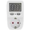 ChiliTec Misuratore dei costi energetici CTM-807, 230 Volt | Contatore di corrente per presa di corrente, display, bianco