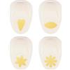 Vaessen Creative Kit de Perforatrici di Forme per Carta, 2,5 cm, 4 unità, Cuore, Occhio e Fiore, fino a 160g, per L'artigianato e lo Scrapbooking, Bianco-Rosa