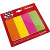 Fixo Notes 65005080 Marcatori Autoadesivi, 24 x 76 mm, 4 colori neon