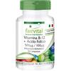 Fairvital | B-12 con acido folico - BULK per 3 mesi - VEGANA - alto dosaggio - 90 compresse