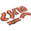 PLAYMATS Set fiume modulare 2D compatibili con Warmachine & Hordes, Warhammer Age of Sigmar, Warhammer 40k, Star Wars Legion - Lava - 7 pezzi