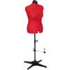 Adjustoform Manichino da sarto, manichino da cucito, 8 parti regolabili, (misura EU 44-50) medio, rosso papavero