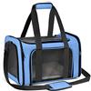 Qlfyuu Qlf yuu Borsa per il trasporto gatti e cani, pieghevole, animali domestici di medie dimensioni in aereo, trasportino taglia media, cani piccola (blu, medio)