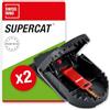 SWISSINNO Trappola per Ratti PRO SuperCat - Trappola Riutilizzabile e Affidabile - Eliminazione Rapida e Precisa - Con Esca al Burro di Arachidi - 2 Trappole