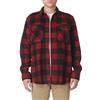 Wrangler Authentics Giacca a Maniche Lunghe in Pile Scozzese Camicia Button-Down, Plaid Buffalo Rosso, S Uomo