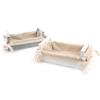 Mercury Cestino Portapane Pizzo in Legno Grigio/bianco,prezzo cad uno Indicare il Colore