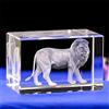 Uterstyle Statuetta in cristallo, motivo leone, con incisione tridimensionale al laser, artistica, decorativa, ideale per la casa e come regalo di compleanno (30 x 30 x 40 mm)