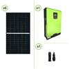 Impianto solare fotovoltaico 2.4KW inverter ibrido onda pura 5KW 48V regolatore
