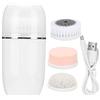 Qinlorgo Detergente per il viso, 3 in 1 Detergente elettrico per il viso Pulizia dei pori impermeabile Spazzola per la pulizia del viso della famiglia per le donne