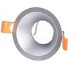 Wonderlamp W-E000126 - Faretto da Incasso Confort Tondo Nero. Portalampada GU10 incluso.