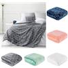 Eurofirany - Copriletto Vanesa con Motivo Argentato a Nido d'Ape, Federa per Cuscino, Coperta per Divano, Poliestere, Menta, 70 x 160 cm