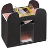 Relaxdays Mescolatore Automatico di Carte da Gioco, Mischiacarte 6 Mazzi, Distributore in Plastica, Card Shuffler, Nero