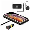 Polmxs Caricabatterie Wireless da Auto, 15W DIY Caricabatterie Wireless Antiscivolo Pad con Caricabatterie da Auto QC 3.0 Compatibile con Airpods iPhone 14 13 12 Pro 11 X, Samsung S22 S21 S20(1M)
