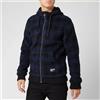 SUPERDRY - PILE CORE SHERPA QUADRI BLU