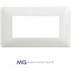 BTICINO AM4804BBN Placca 4 Moduli Bianco in tecnopolimero Matix
