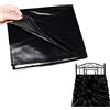 JSSPUN Articoli quotidiani per la casa - Set copriletto in plastica PVC Impermeabile Nero per prevenire la bagnatura del Materasso