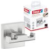Tesa Exxclusiv Porta Asciugamani a Barra, Autoadesivo, Look Acciaio Inox, Design Sofisticato, Inox Assicurato, 50mm x 630mm x 73mm