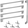 Aerzetix - Set di 5 Maniglie per Mobili Interasse 160mm - Porte Armadio Cassetto Decorazione Interno Arredamento Cucina Soggiorno Assemblaggio - in Metallo - Finitura Cromo