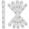 Floatdream 6 Pezzi Piastre Staffa Piatta Forata, Inox Piastra di Riparazione, Connettore Piatto, per Essere Utilizzato in Molti Mobili, Come Tavoli, Ssedie, Armadi (Argento)