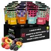 Zest Delites Snack Dolci in Pelle di Frutta, Merendine Senza Glutine, 36 Pack, Fragola, Mora, Albicocca e Prugna, Barrette Energetiche Ciclismo, Frutta Secca Mix, Snack Monoporzione, 36x25g