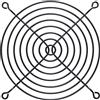 InLine 21571 Griglia per Ventola in Metallo, 120 x 120 mm, Nero