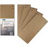 D.RECT Confezione da 50 divisori in cartone, 10,5 x 23,5 cm, divisori divisori, raccoglitori, raccoglitori, cartelle, divisori, 300 g/m², carta kraft