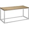 DS Dropshipping Tavolino iCub da salotto industriale vintage Bianco 45x70 40cm