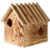 dobar Pialla per scoiattoli con 3 ingressi, per scoiattoli, 26 x 26 x 29 cm, in pino fiammato