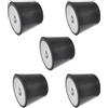 Ganter Normelemente GN 253-25-M6-55 | Tampone di arresto con filettatura interna |, Nero, d1: 25mm Gewinde d2: M6