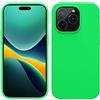 kwmobile Cover per Apple iPhone 14 Pro Custodia - Back Case per Caricatore Wireless - Antiurto e Flessibile in Silicone TPU - verde fluorescente