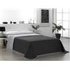 Martina Home Copriletto trapuntato reversibile, 100% poliestere, grigio, nero, letto da 90