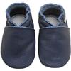 Bemesu scarpe per gattonare per bambini primi passi pantofole in pelle pantofole per bambini in morbida pelle per ragazze e ragazzi orso benzina (XL, EU 23-24)