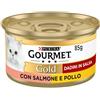 Amicafarmacia Purina Gourmet Gold Dadini In Salsa Con Salmone E Pollo Per Gatti Lattina 85g