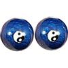 Healifty Smalto cinese Tai Chi modello blu sfere di salute Baoding palle esercizio massaggio palle stress alleviare la mano esercizio terapia palla 2 pz