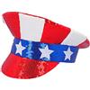 Boland 33031 Cappello USA con paillettes, stelle e strisce, America, cappello per costumi, costume in maschera